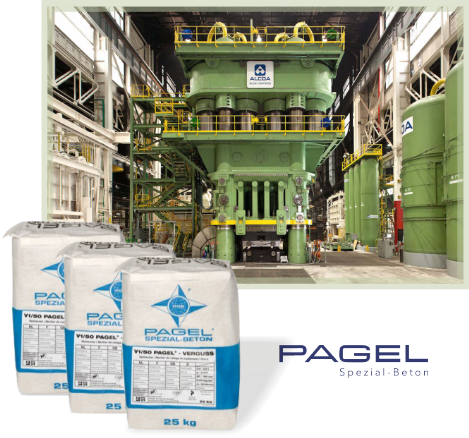 Специальные бетоны и специальные строительные растворы PAGEL для применения в промышленных установках